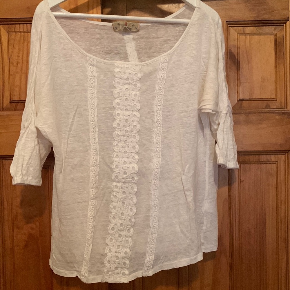 Anthropologie 100% linen top.